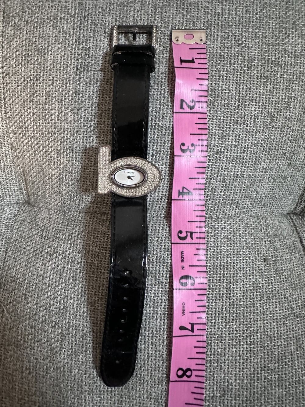 Vintage black Bebe watch y2k jewel encrusted B